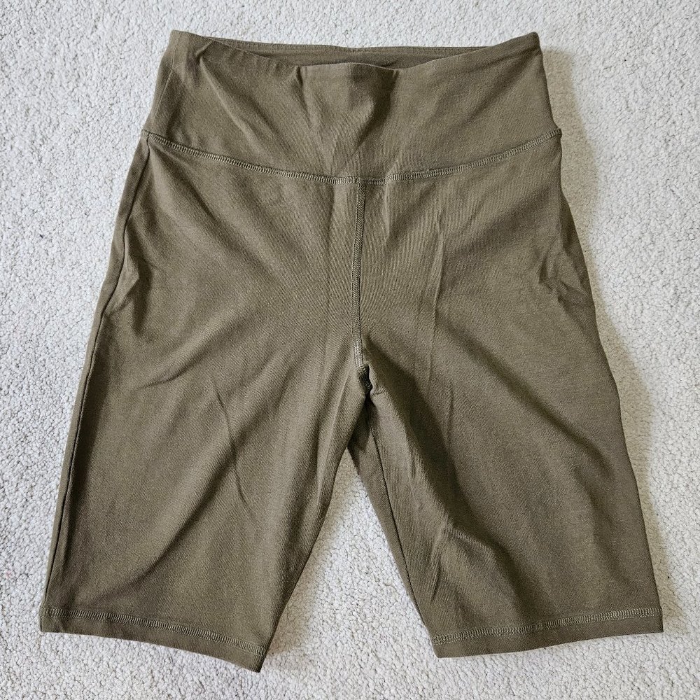 Olive Green Biker Shorts